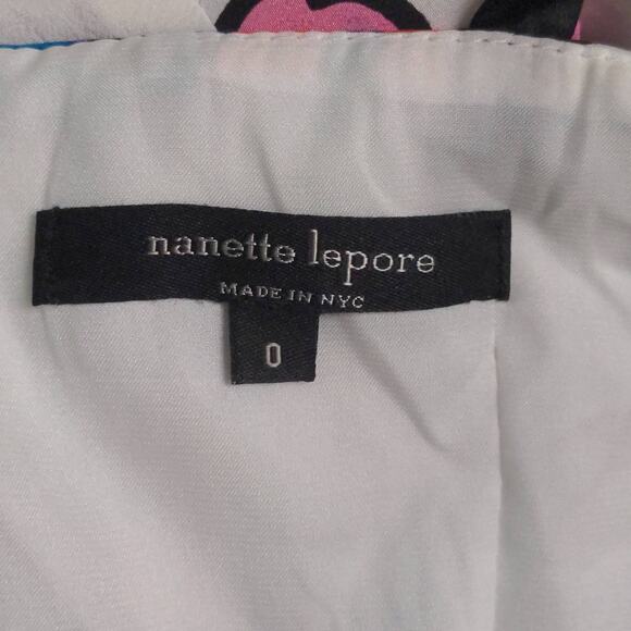 Nanette Lepore Womens Tropical Tease Sheath Dress White Floral Lined Mini USA 0 - Picture 7 of 10